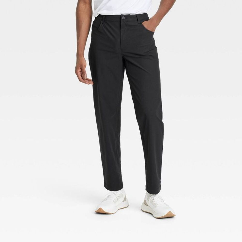 All In Motion - Men's 360 Lifestyle Relaxed Fit 5-Pocket Pants - A Black